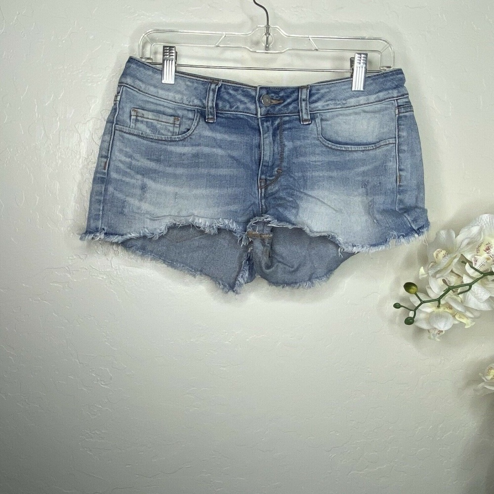 PINK Victoria Secret Cut off Blue Jean Shorts 6
